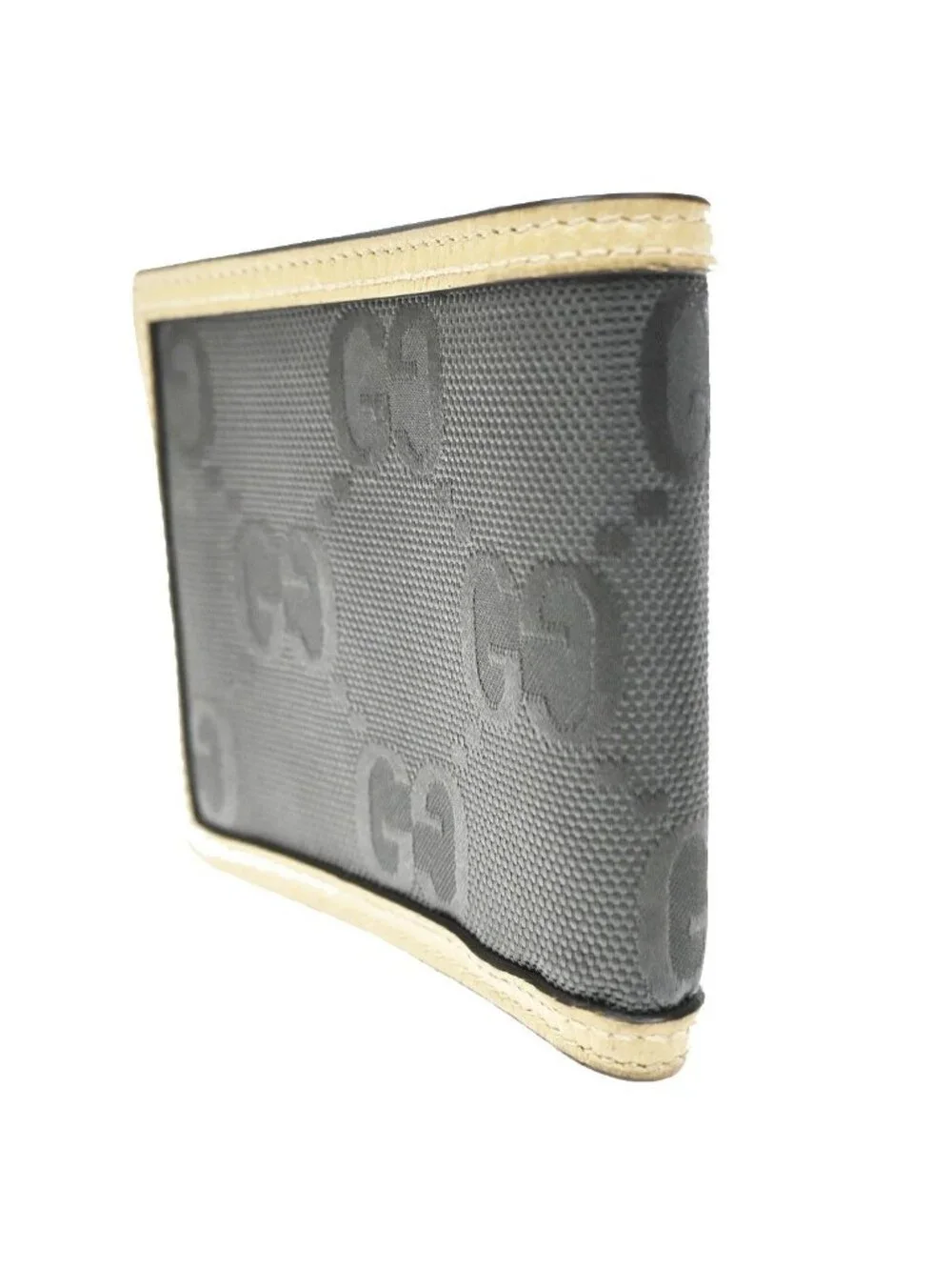 Gucci Off the Grid GG Logo Bifold Wallet Gray Nylon Leather